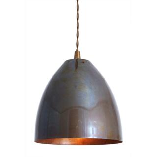 Skyler Small Industrial Cone Pendant Light 16cm, Antique Brass
