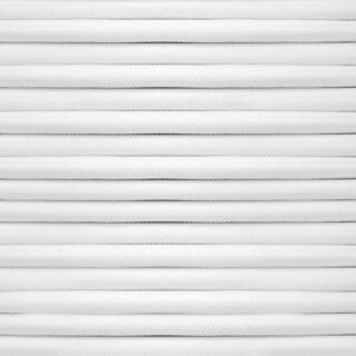 White Fabric Braided Cable, 2 Core Round