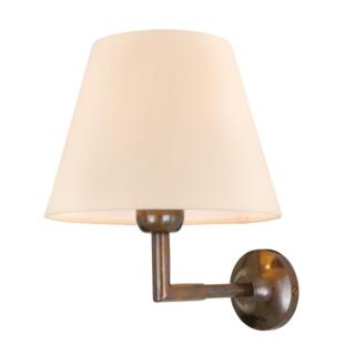 Kilkee Modern Brass Wall Sconce with Fabric Shade, Antique Brass