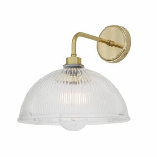 Maris Prismatic Glass Bathroom Wall Sconce IP65, Polished Brass