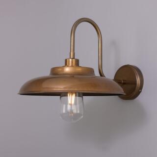 Darya Swan Neck Bathroom Wall Sconce IP65, Antique Brass