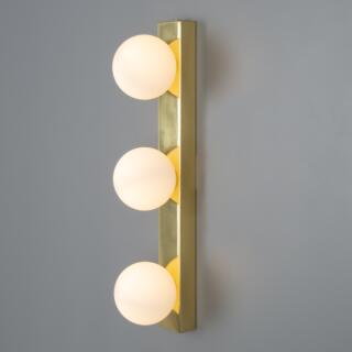 Noelani Bathroom Wall Sconce with Three Glass Globes IP44