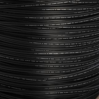 Black PVC Electrical Cable, 2 Core Flat SPT-1, UL