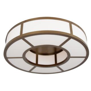 Norman Large Ring Light Flush Chandelier, Powder-Coated Bronze