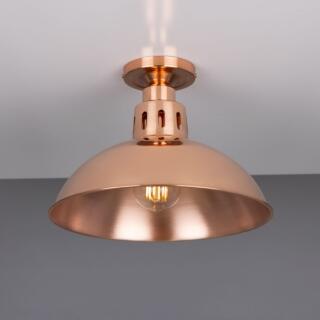 Berlin Vintage Copper Flush Ceiling Light 30cm