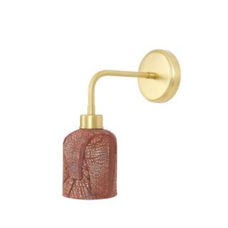 Osier Organic Ceramic Wall Sconce, Red Iron
