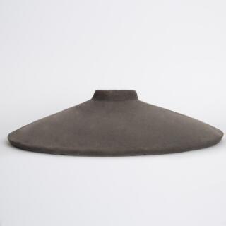 Pyrus Ceramic Lamp Shade, Black Clay 27cm