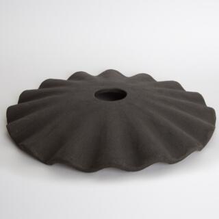 Kapok Ceramic Lamp Shade, Black Clay 27cm