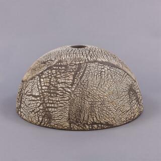 MLCS049 Kauri Ceramic Dome Lamp Shade, Black Clay 37cm