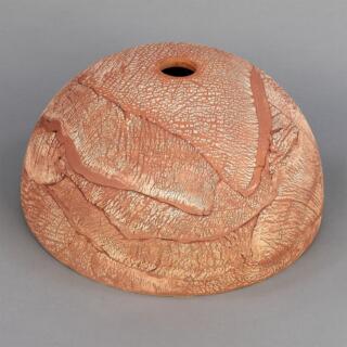 Kauri Ceramic Dome Lamp Shade, Red Iron 37cm