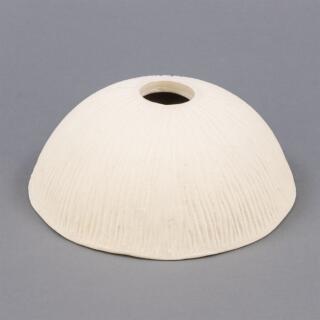 Kauri Matt White Striped Ceramic Dome Lamp Shade 20cm