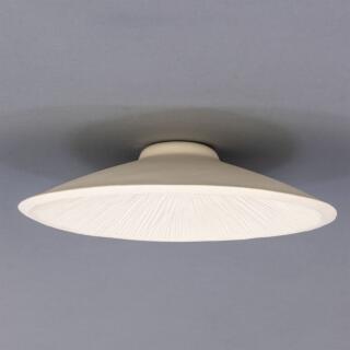 Pyrus Matt White Striped Ceramic Lamp Shade 27cm