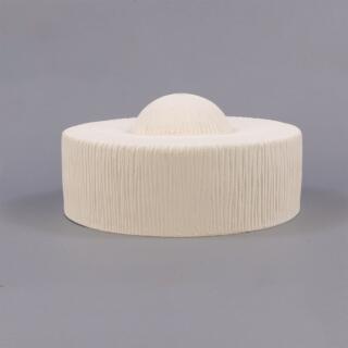 Seville Matt White Striped Ceramic Lamp Shade 28cm
