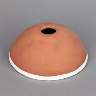 Kauri Ceramic Dome Lamp Shade, Terracotta&White 20cm