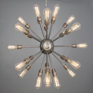 Sapporo Brass Sputnik Chandelier, 29-Arm, Antique Silver