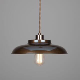 Telal Industrial Factory Pendant Light 32cm, Antique Brass