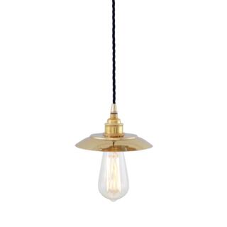 Reznor Industrial Minimalist Brass Pendant Light, Polished Brass