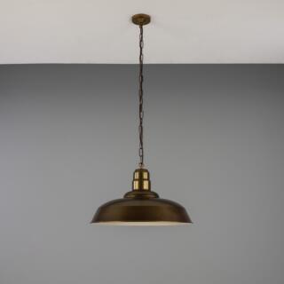 Wyse Industrial Factory Pendant Light 50cm, Powder Coated Matte Black