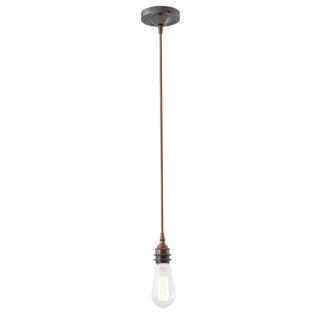 Dili Vintage Bare Bulb Pendant Light, Antique Brass