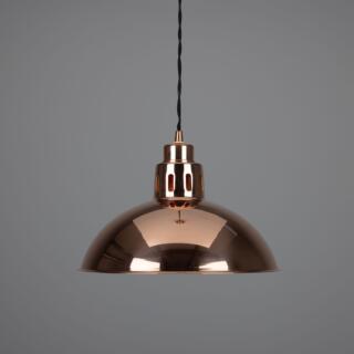 Berlin Vintage Copper Dome Pendant Light 11.8", Polished Copper