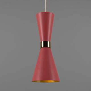 Cairo Mid-Century Coloured Pendant Light, Antique Pink