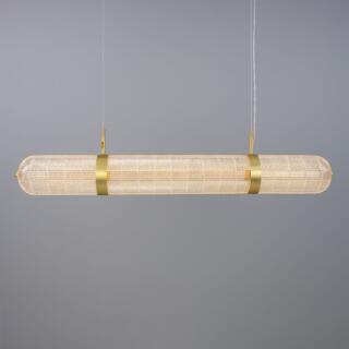 Ashford Neo-Victorian Linear Pendant Light, Satin Brass
