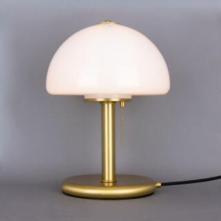 Champignon Mid-Century Mushroom Table Lamp, Satin Brass