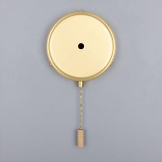 Pressed Brass Wall Bracket with Pull Switch 4.7", Satin Brass, Knurled