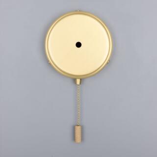 Pressed Brass Wall Bracket with Pull Switch 12cm, Satin Brass, Knurled