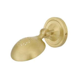 Cody Adjustable Vintage Brass Wall Light, Satin Brass