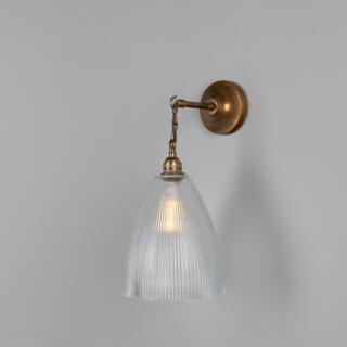 Fend Vintage Prismatic Glass Wall Sconce, Antique Silver