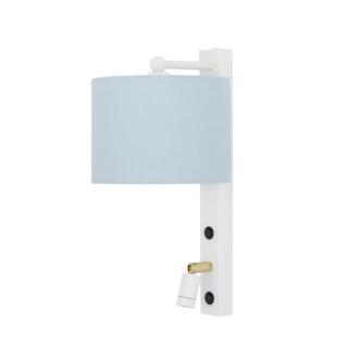 Khumo Wall Light with Adjustable Reading Light, White
