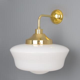 Schoolhouse Vintage Wall Sconce 35cm, Polished Brass