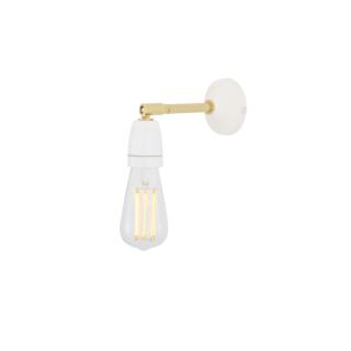 Cabra Swivel Wall Light with Ceramic Lamp Holder, White