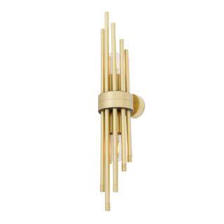 Victoria Contemporary Mini Brass Sleeve Wall Sconce, Satin Brass