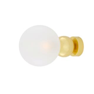Helena Glass Ball Wall Sconce 15cm, Glass Options, Polished Brass