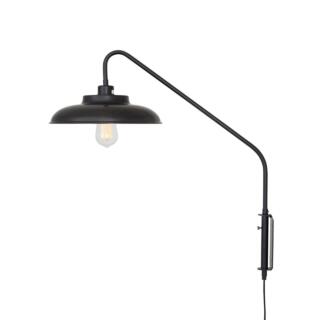 Denver Industrial Swing Arm Wall Light Matte Black