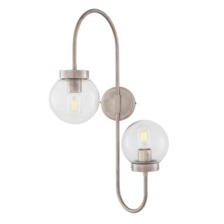 Winslow Double Clear Glass Globe Wall Sconce