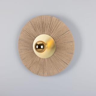Syracuse Raffia Rope Wall Sconce 21.3", Satin Brass
