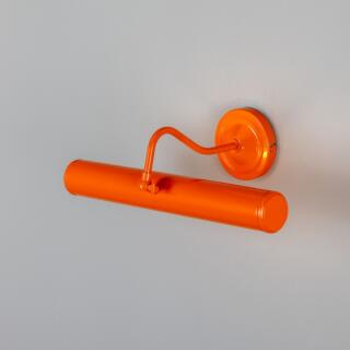 Elle Coloured Brass Picture Light 14", Powder-Coated Orange