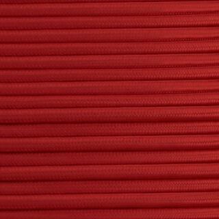 Red Fabric Braided Cable, 3 Core Round