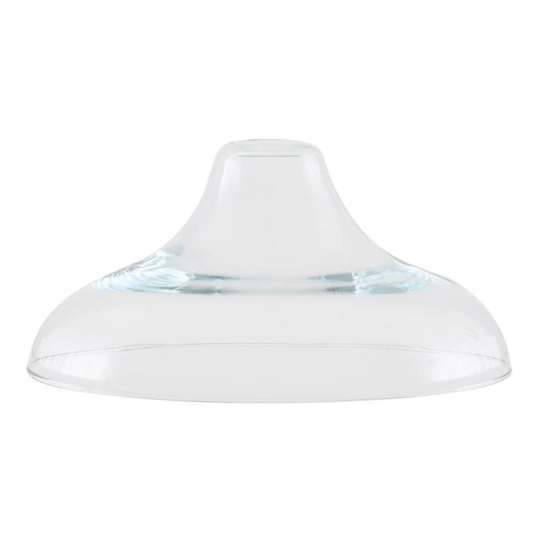 Clear Railway Glass Lamp Shade 14.5"