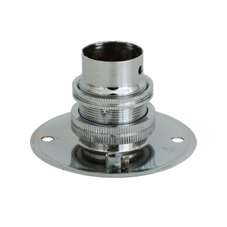 B22 Vintage Metal Batten Lamp Holder with Shade Rings, 3 Colours