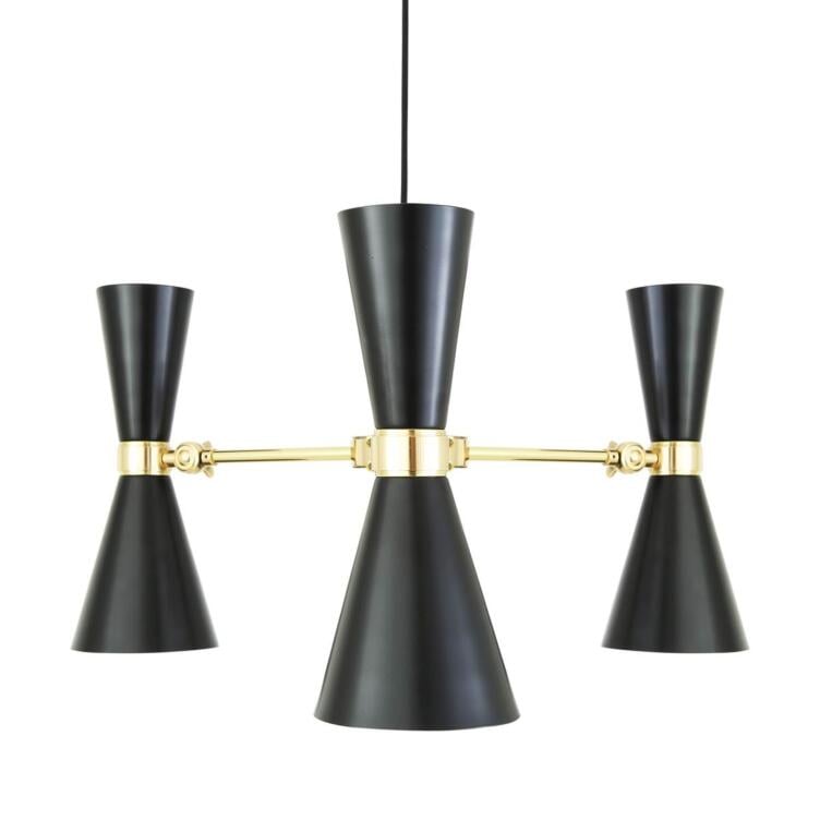 Cairo Mid-Century Three-Arm Chandelier 27.5" IP20