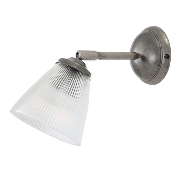 Gadar Vintage Prismatic Glass Swivel Wall Light, Antique Silver Gadar Vintage Prismatic Glass Swivel Wall Light, Antique Silver