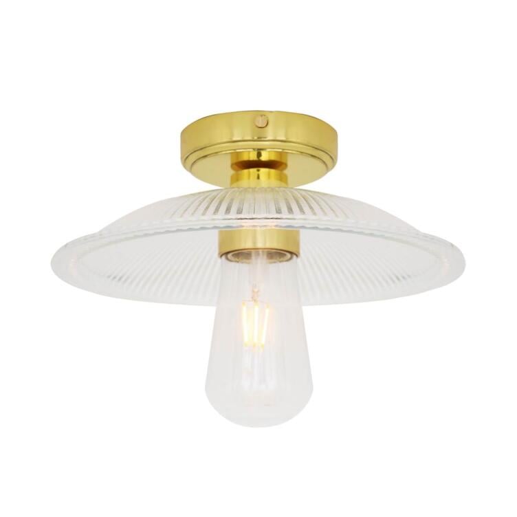 Gal Prismatic Glass Ceiling Light 30cm IP65