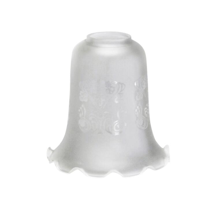 Acid Etched Victorian Bell Shade 6", Neck Size 2"