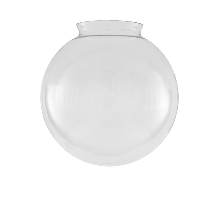 Clear Globe Glass Lamp Shade 7.75", Neck Size 4"