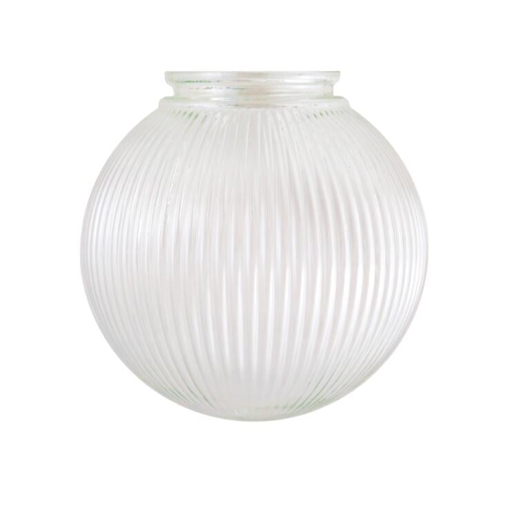 Prismatic Glass Globe Lamp Shade 7.75, Neck Size 3.75"
