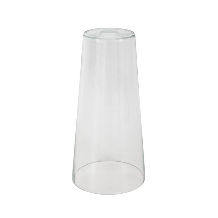 Tall cone clear glass lamp shade 7", Neck Size 1.75"